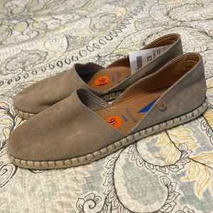 Suede loafer flats
